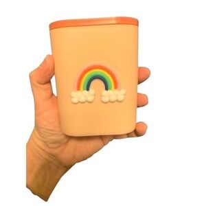 Desk pencil holder, rainbow themed